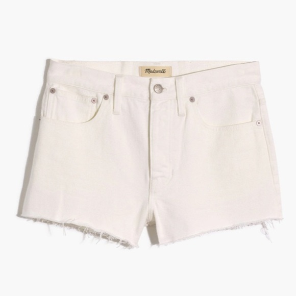 NWOT Madewell Relaxed Denim Shorts in Tile White size 32 - Picture 3 of 11